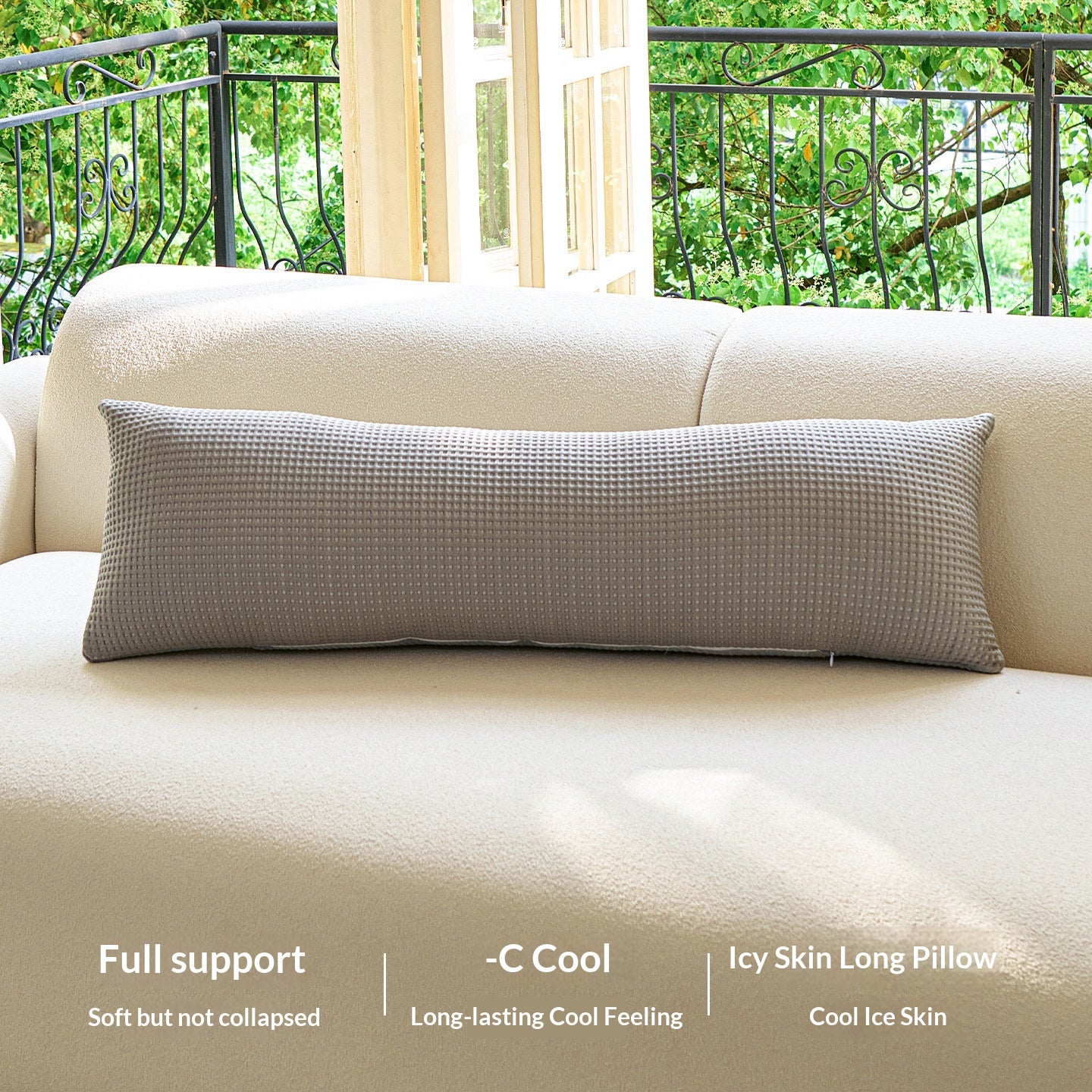 Long Cushion Pillow Ice Silk Cooling Summer Style