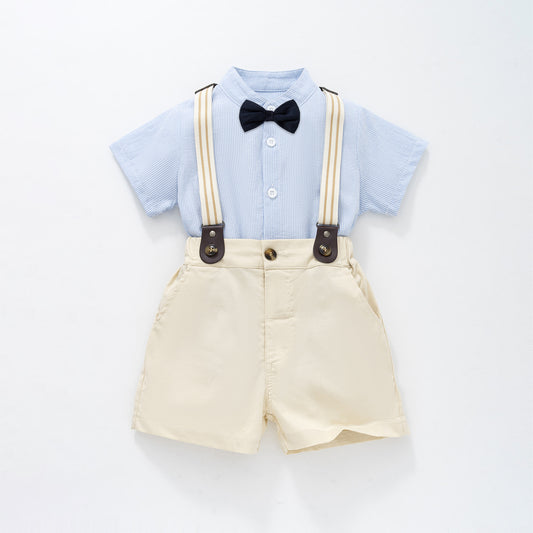 Korean-style Suspender Pants Set For Boys