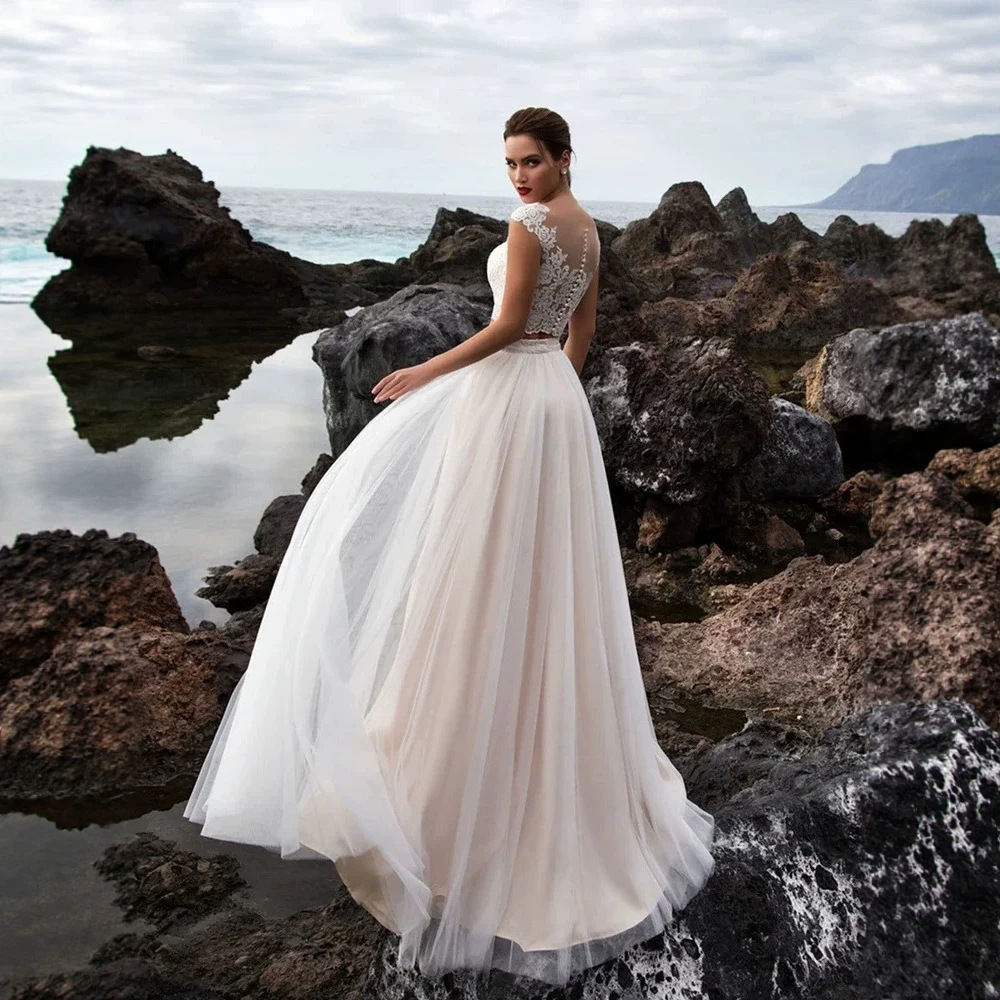 Womens New Lace A-Line Wedding Dress Set