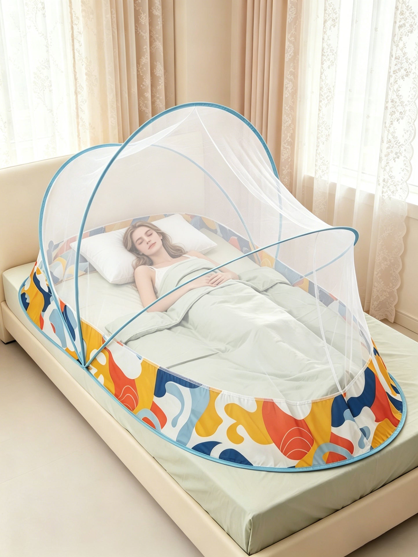 Student Mosquito Net Dense-Weave Portable Foldable Full-Body Mosquito Net For Outdoor Camping