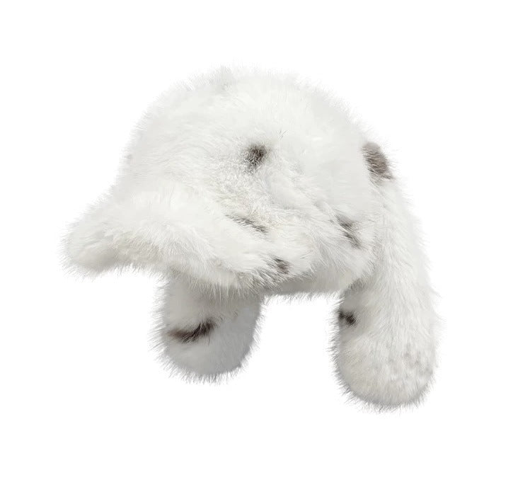 Korean-style Sweet And Cute Bunny-ear Plush Hat