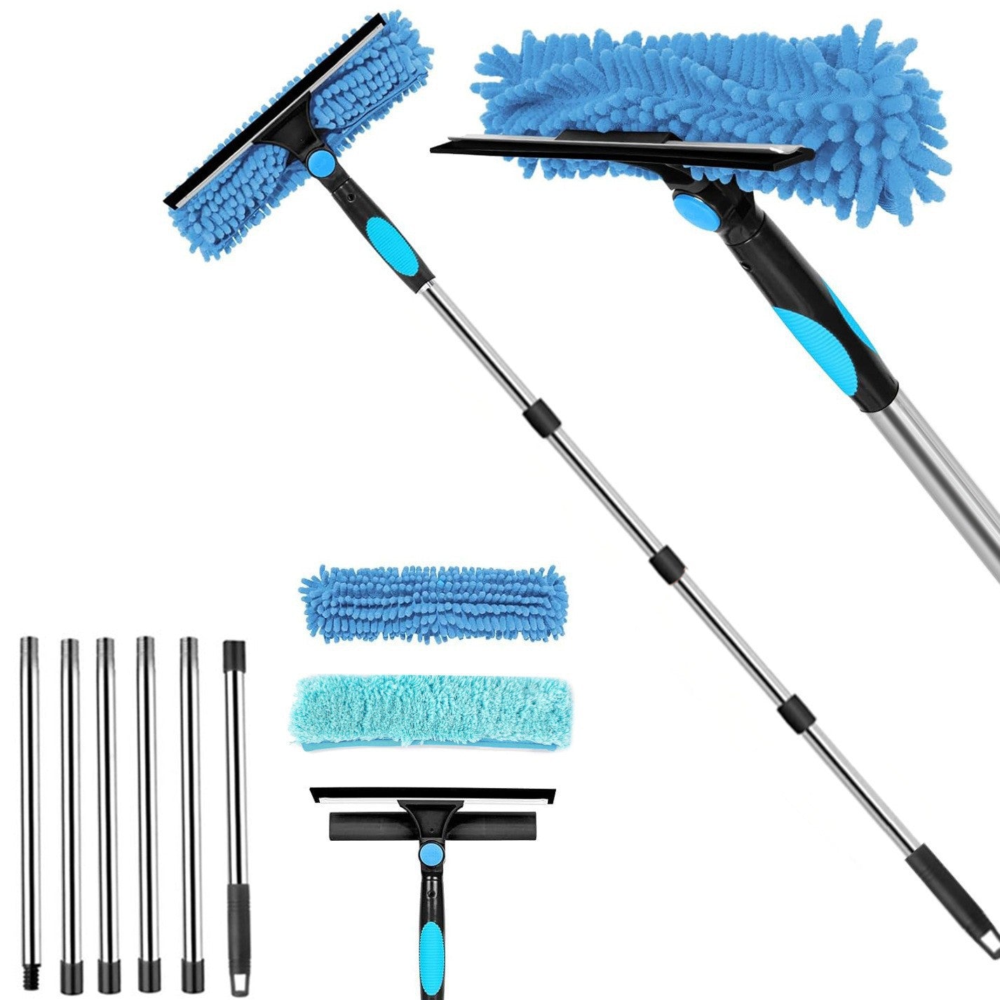 Two-in-one Window Double-sided Scraper Glass Squeegee Housekeeping Cleaning Equipment