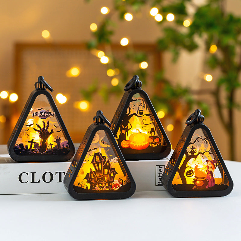 Halloween Decorations Portable Pumpkin Lanterns Halloween Gifts Halloween Desktop Ornaments Layout Props