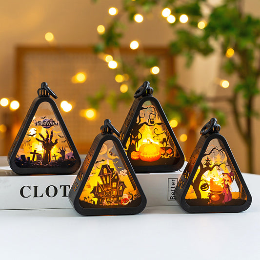 Halloween Decorations Portable Pumpkin Lanterns Halloween Gifts Halloween Desktop Ornaments Layout Props