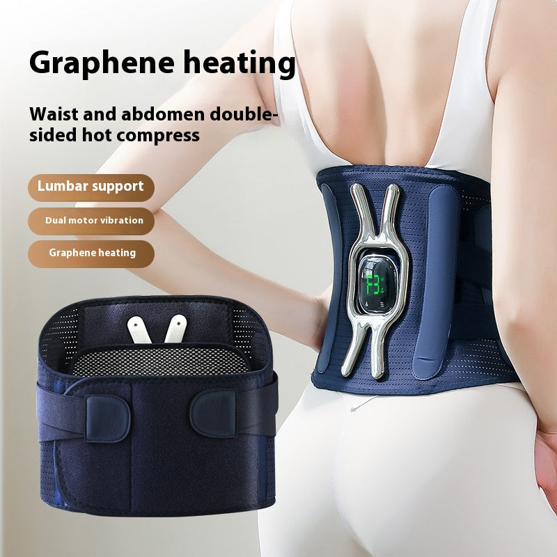 Warm Massage Instrument Vibration Hot Compress Waist Supporter