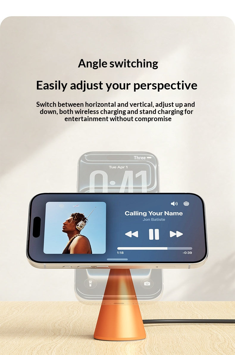 Wireless Charging Magnetic Holder Aluminum Alloy Fast Charging