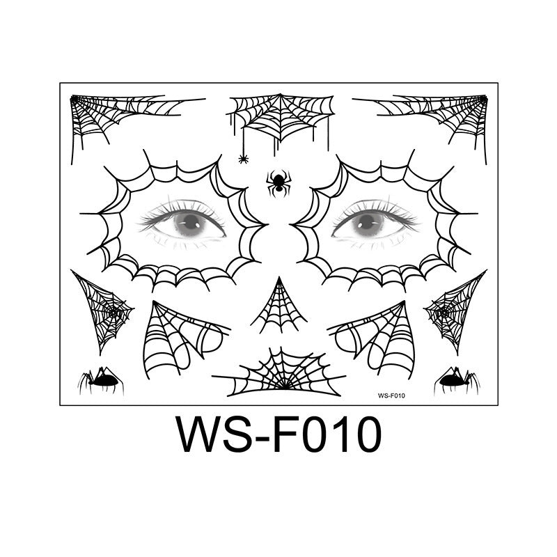 Spider Web Face Pasters Tattoo Sticker Waterproof Makeup Painted Tattoo Sticker