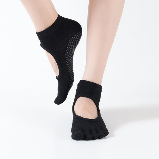 Full Toe Backless Yoga Women's Five Fingered Socks