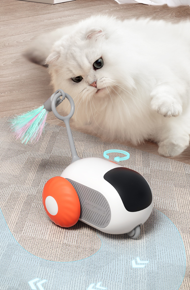 Best-selling Pet Gravity Running Car, Smart Car Toy, Cat Toy Stick, Feather Toy, Autonomous Driving Mode