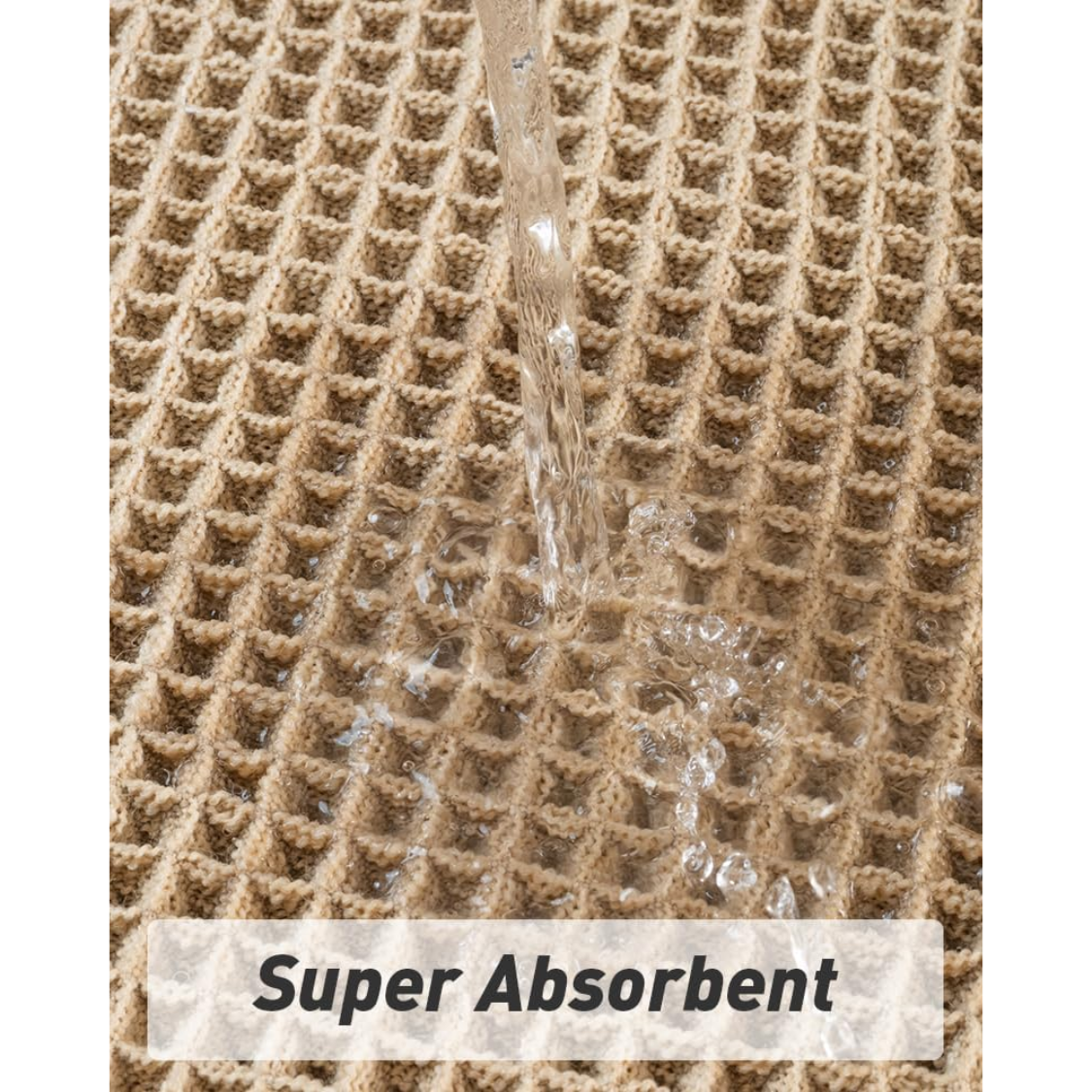 Waffle Bath Mat, Super Absorbent Non Slip Bath Mats For Bathroom Floor, Machine Washable Bathroom Rugs With Tassels, Rubber Backed Bathroom