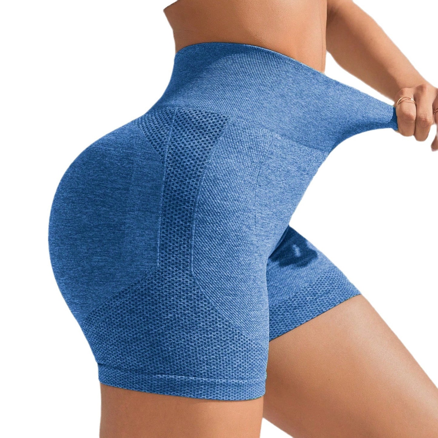 Women's High-Waisted Peach Butt Yoga Pants, Quick-Dry Tight Running Fitness Pants, Sand-Washed Solid Color Sports Trousers