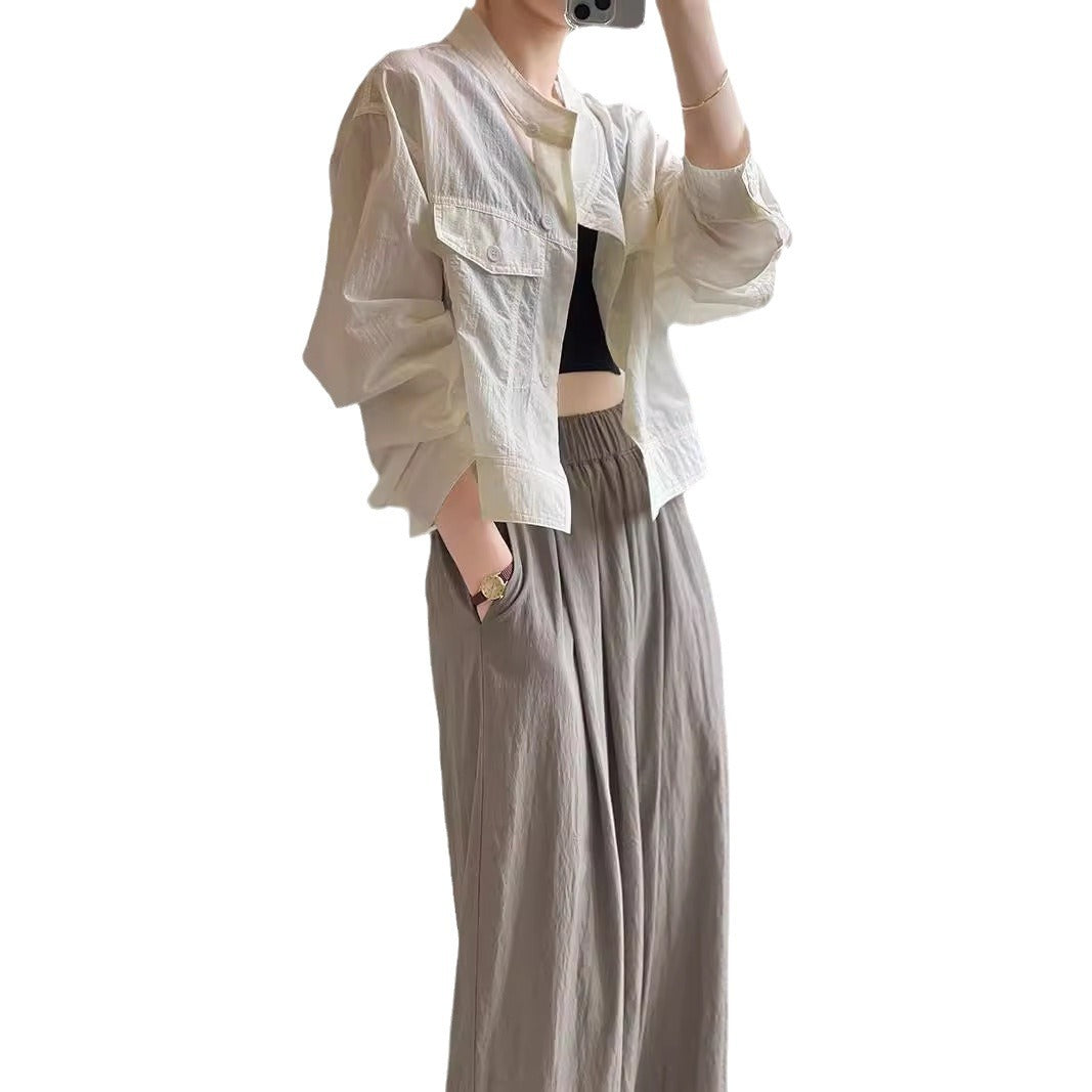 Autumn New Korean Version Loose Cardigan Short Thin Breathable Top