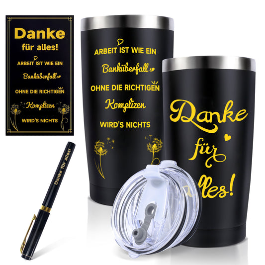 “Thank You For Everything” Thermal Mug Set - Complete Thank-you Gift Set With Mug, Card, And Gift Box - Party Accessories Set