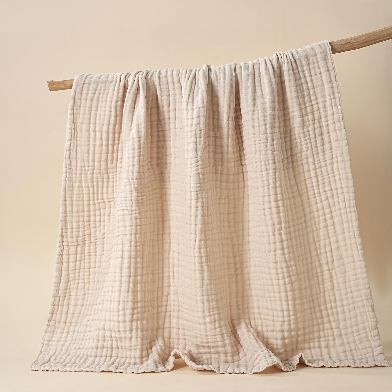 Childrens Plain Six-Layer Gauze Bath Towel