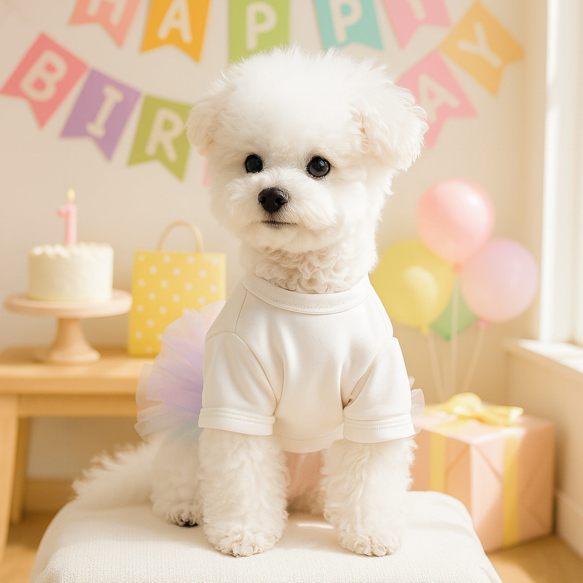 Holiday Pet Clothes For Cats And Small Dogs Happy Birthday And Easter Shirt Ballet Tutu