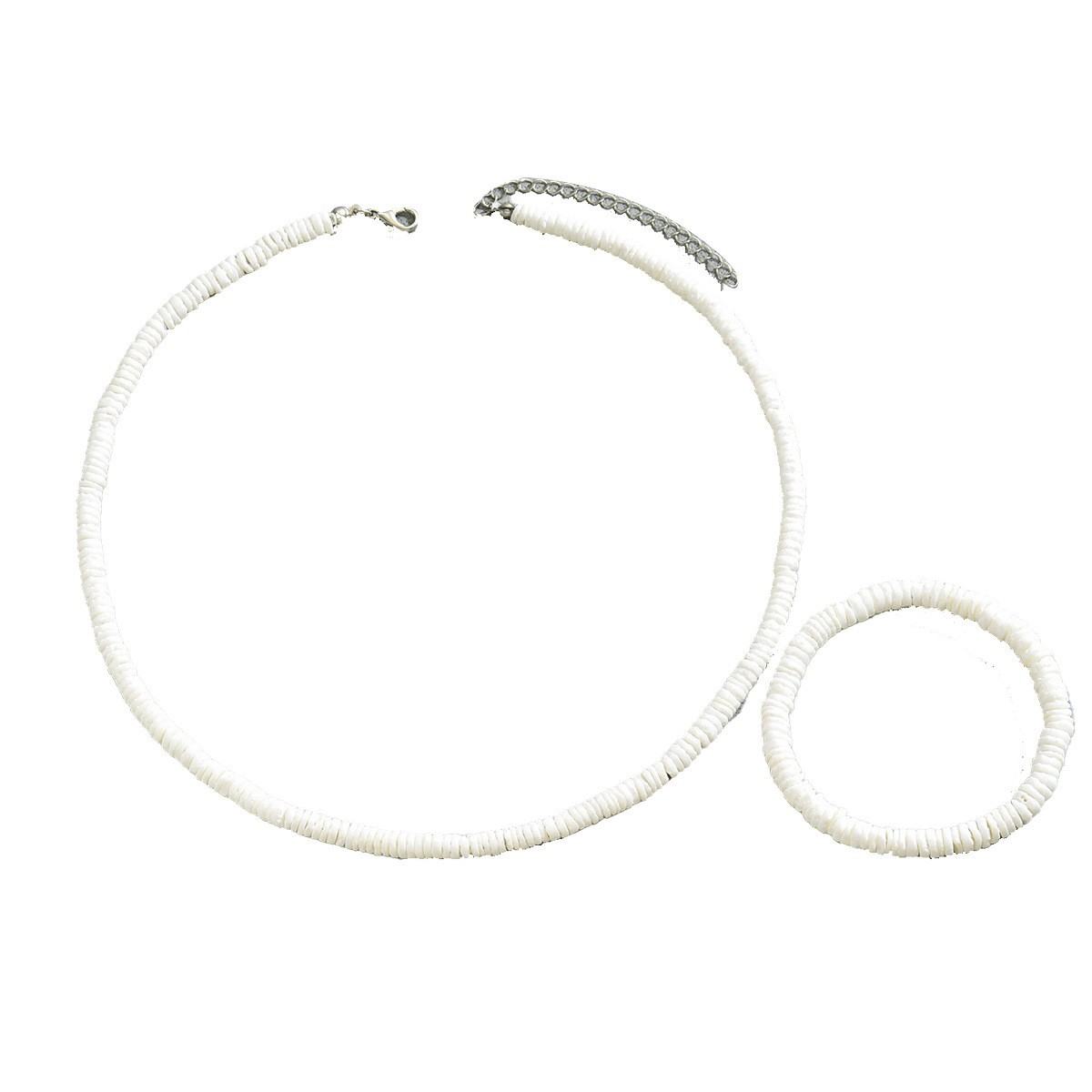 European American Cross-border Women Jewelry Set, Geometric Vacation Style Braided Shell Clavicle Necklace, Premium Texture Versatile Daily Neck Accessories