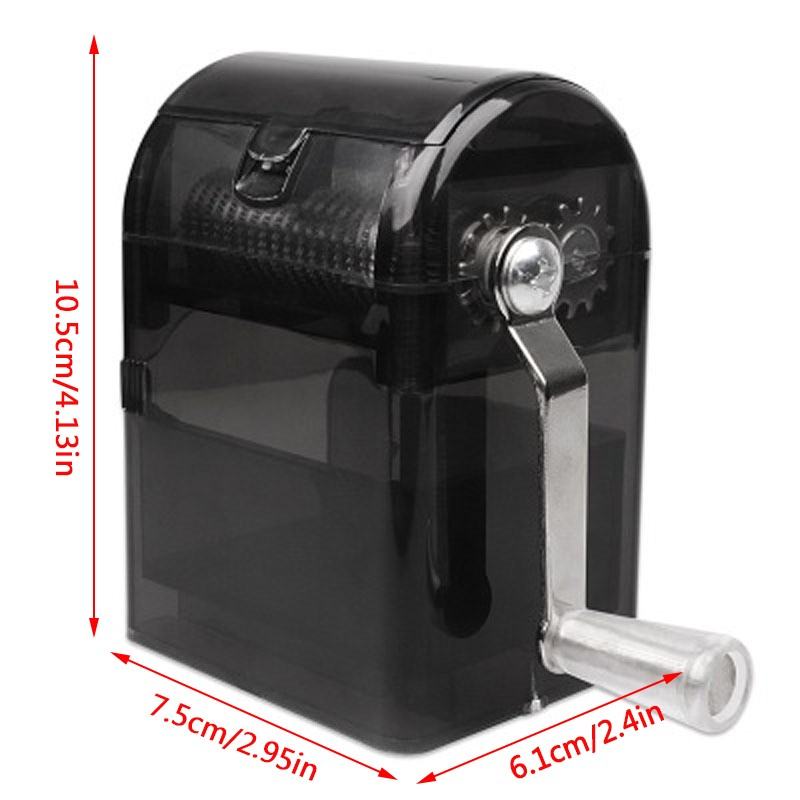 Black Tobacco Herb Manual Hand Grinders Cutter Shredder Plastic With Storage Box