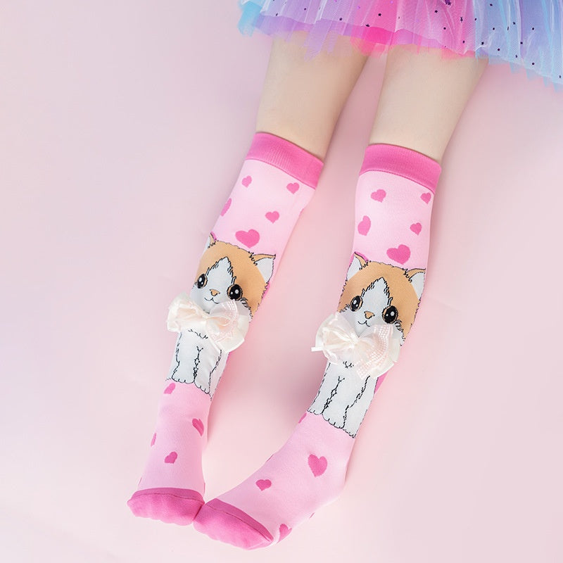 Childrens Accessories 3D Cute Cartoon Ear designed Long Socks