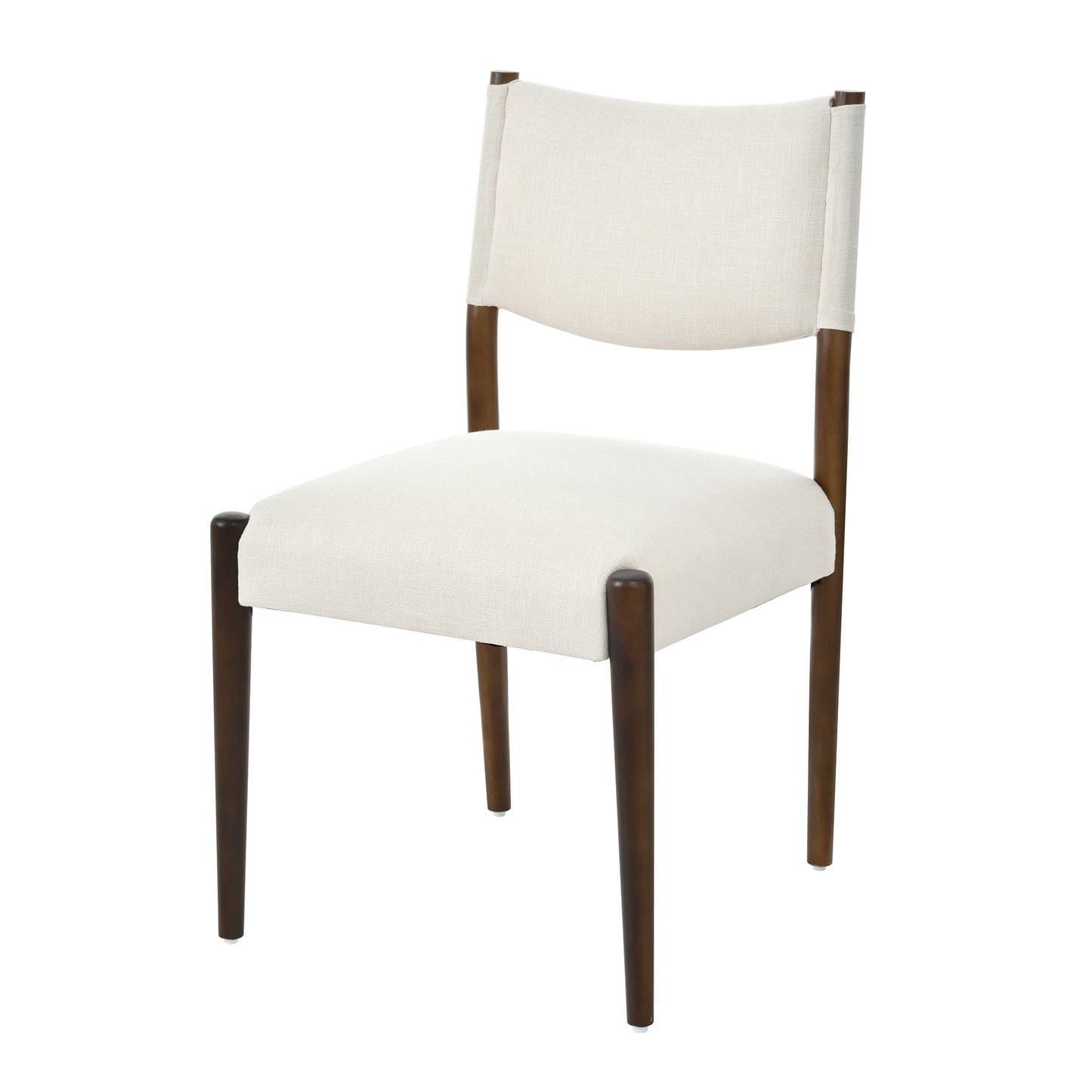 Modern Dining Chair,Kitchen Chair With Thick Seat Cushion And Solid Wood Legs, Dining Chairs For Home Bar Restaurant And Dining Room,Set Of 2,Walnut