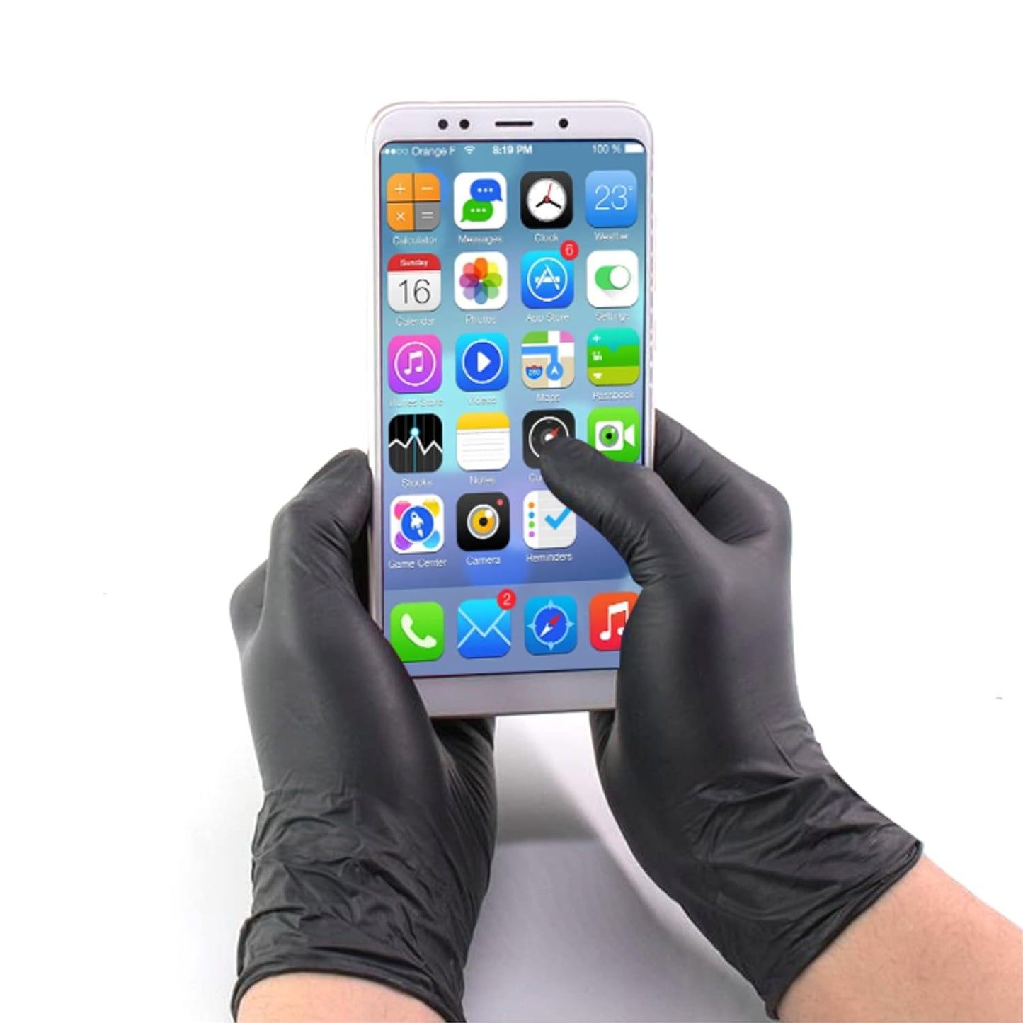 Thickened Food-grade Disposable Black PVC Waterproof Wear-resistant Household Beauty Experiment Gloves