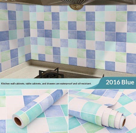 Kitchen Stickers Waterproof Oil-resistant Fire-retardant Wallpaper Self-adhesive Wall Covering
