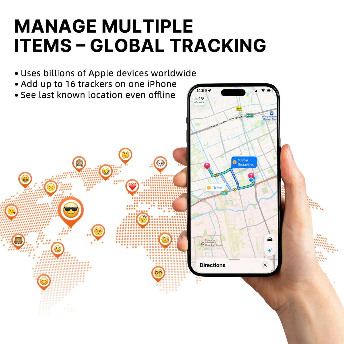 Smart Card Tracker For Find My, Anti-Lost Locator IP68 Waterproof Built-in Speaker, 90-Day Battery Life, Ultra-Slim Wallet Tracker