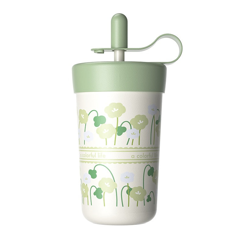 Insulation And Cooling Straw Ceramic Inner Liner Insulated Cup