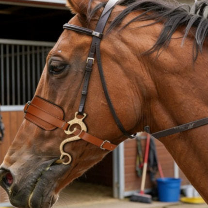 Horse Training Halter Horse Equipment Leather Horse Bridle Durable Equestrian Gear Equestrian Supplies
