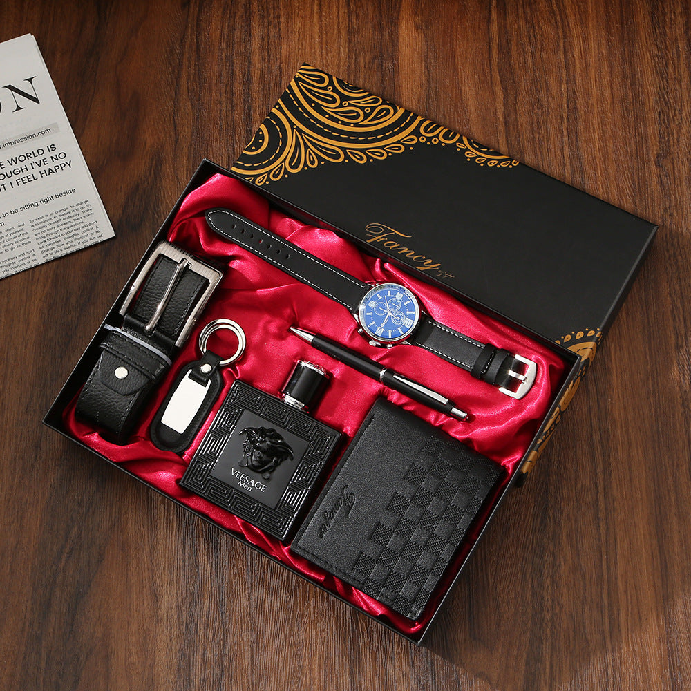 Mens Leather Wallet Belt Watch And Sunglasses As Gift Items