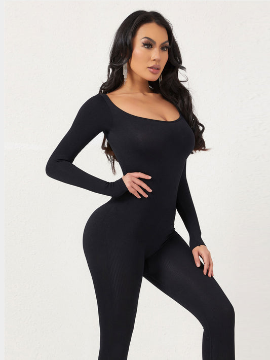 Snatched Waist Body Shaper-Long Sleeve And Full Leg