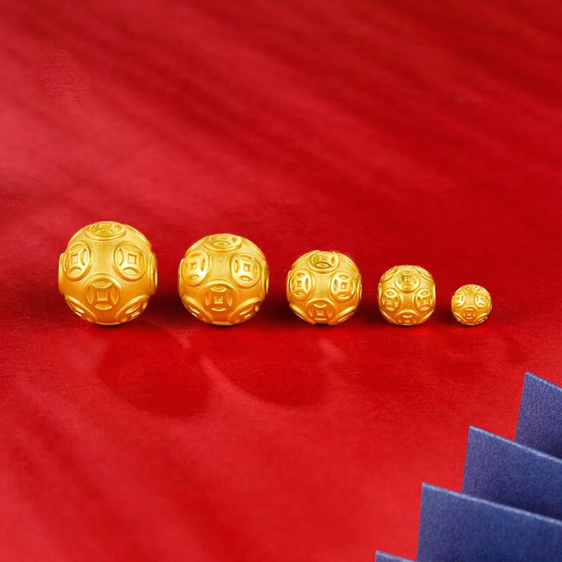 3D Hard Gold Loose Beads DIY Beaded Accessories For Women