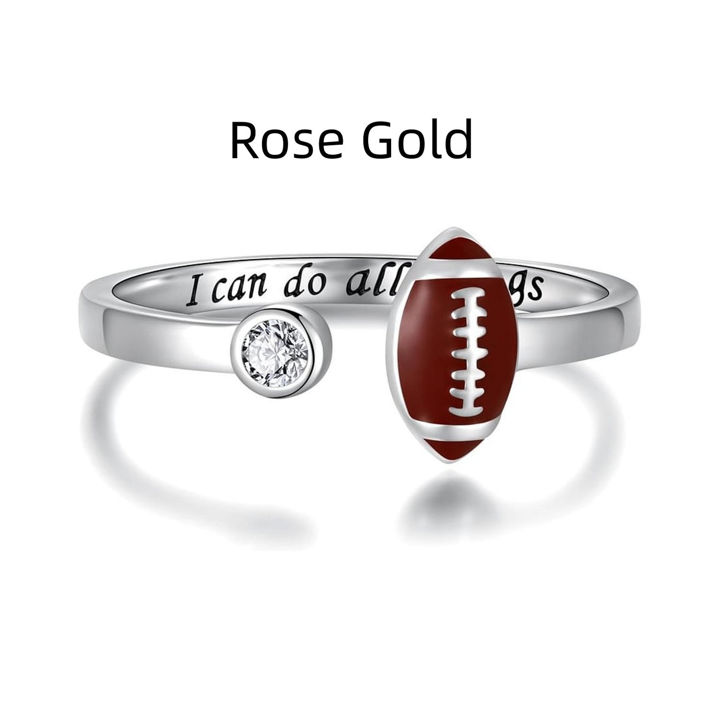 Personalized Fashion Football Diamond Ring