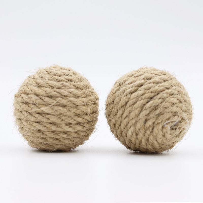 Pet Hemp Rope Ball 45 Cm Natural Color Woven