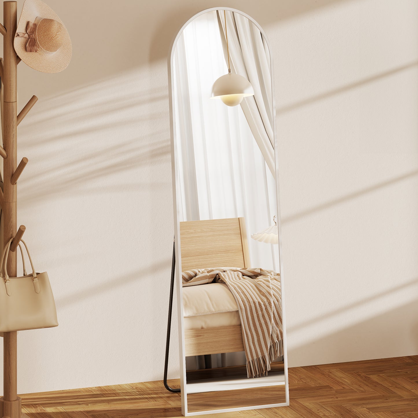 Arched Full Length Mirror, Full Body Standing Mirror, Hanging Or Leaning, For Home