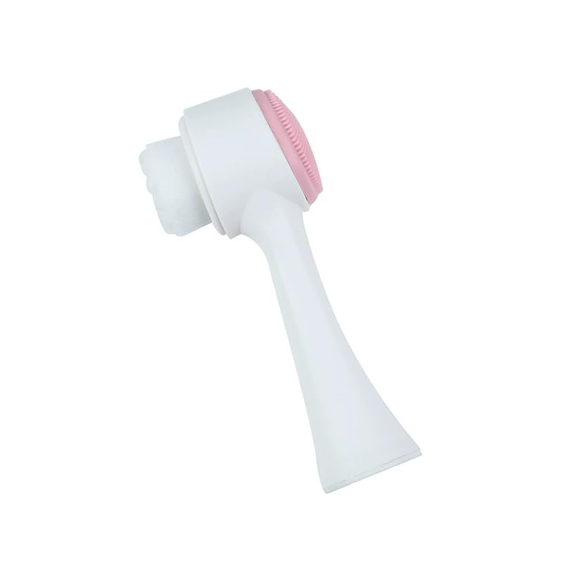 Face-Contour-Brushes Double-Headed Facial Cleansing Brush Soft Hair Silicone Cleanser for Home Use Manual Scrub Deep Clean...