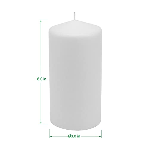 Stonebriar Unscented White Tall Pillar Candles, 65 Hour Burning Candle Pillars, Perfect for Decor, Weddings, Emergencies ...