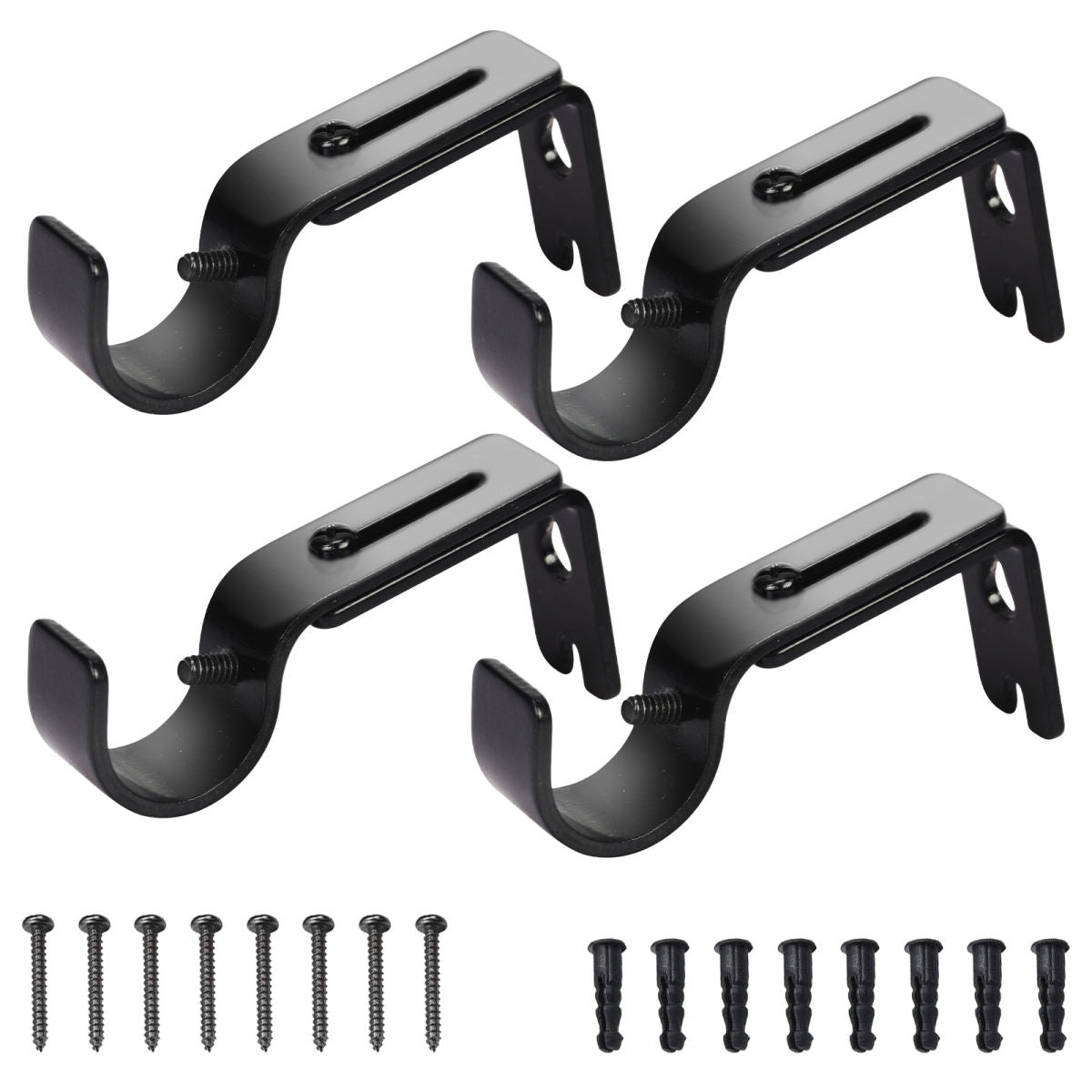 4-piece Curtain Rod Mounting Set For Reliable Curtain Installation – Party Supplies