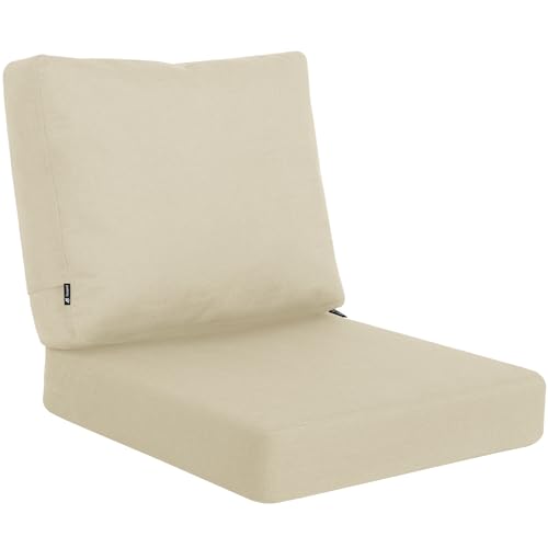 Favoyard Deep Seat Patio Cushions 22 × 22 inch Rainproof & Fadeness Furniture Cushion Set for Outdoor Chair Couch with Pol...