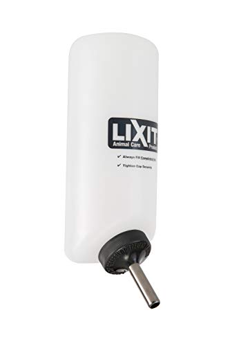 Lixit Widemouth Cage Water Bottles for Rabbits, Ferrets, Guinea Pigs, Rats and Other Small Animals. (White, 32 Ounce)