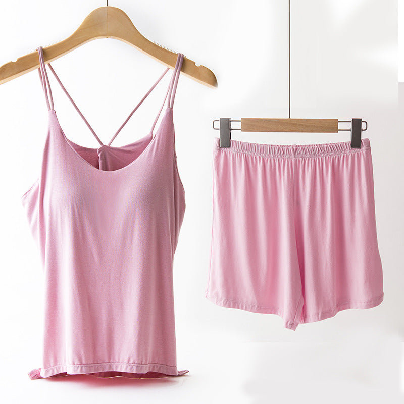 Navel-exposed Sexy One-piece Sling Vest Cover With Chest Pad Beauty Back Outer Wear