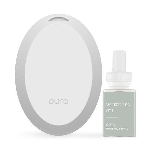 Pura Mini Smart Fragrance Diffuser for Small Spaces Adjustable Smart Home Device with LED Light & Automatic Vial Detection...