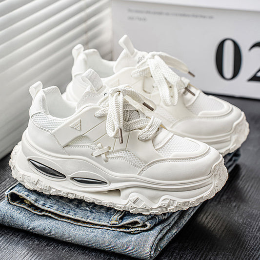 New Autumn Men's Shoes, Korean Trendy Dad Sneakers, Thick Sole Sports Shoes, Travel Shoes For Men
