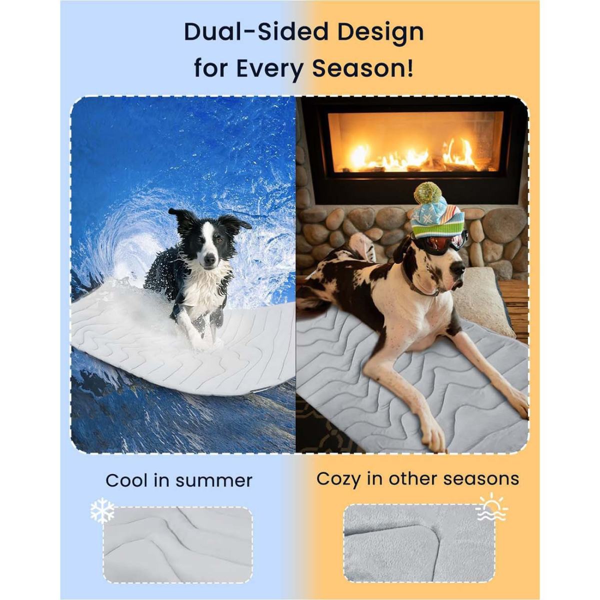 All-Season Cooling Ice Silk Pet Mat For Summer