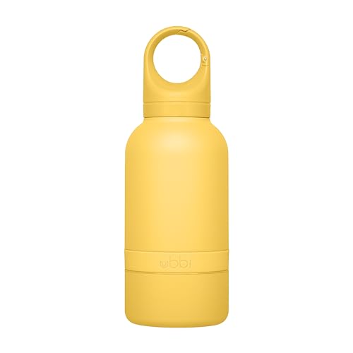 Ubbi Pup & Me Insulated Stainless Steel Dog Water Bottle with Attached Bowl, 32 oz Portable Leakproof Travel Bottle for Do...