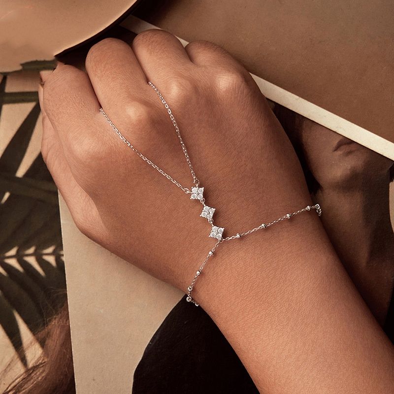 Fashion Ring Chain Bracelet Car Accessories S925 Sterling Silver Bracelet
