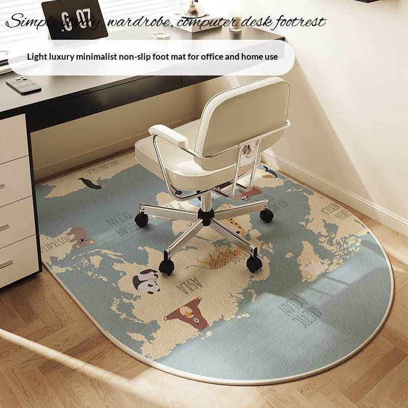 Anti-slip Home Curved Rug For Computer Chairs