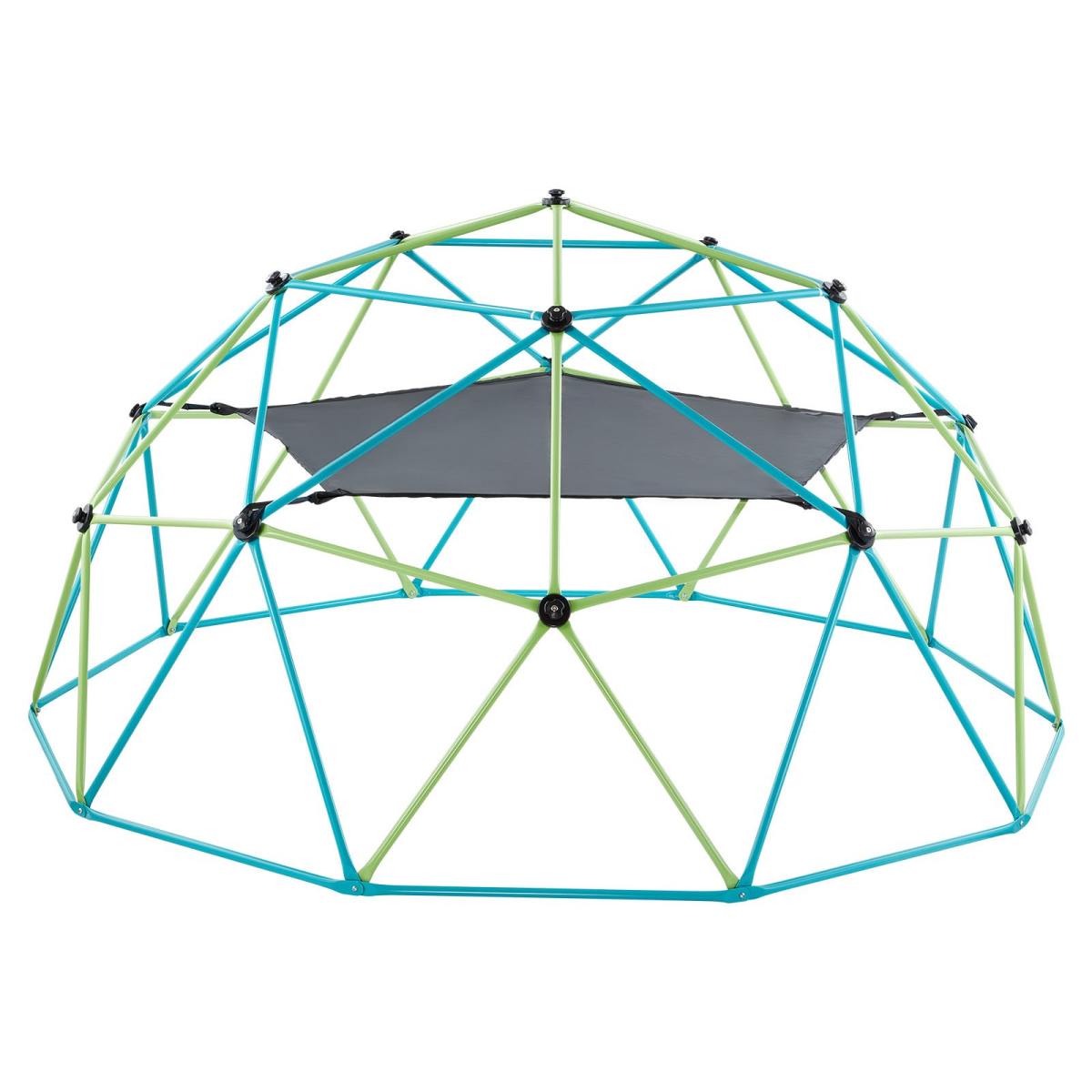 Climbing Dome, 10FT Geometric Dome Climber With Swing & Hammock, 1000LBS Loading Kid's Jungle Gym Playground, Easy-Assembly Outdoor Backyard Climbing Equipment For Boys Girls 3 To 10 Years Old