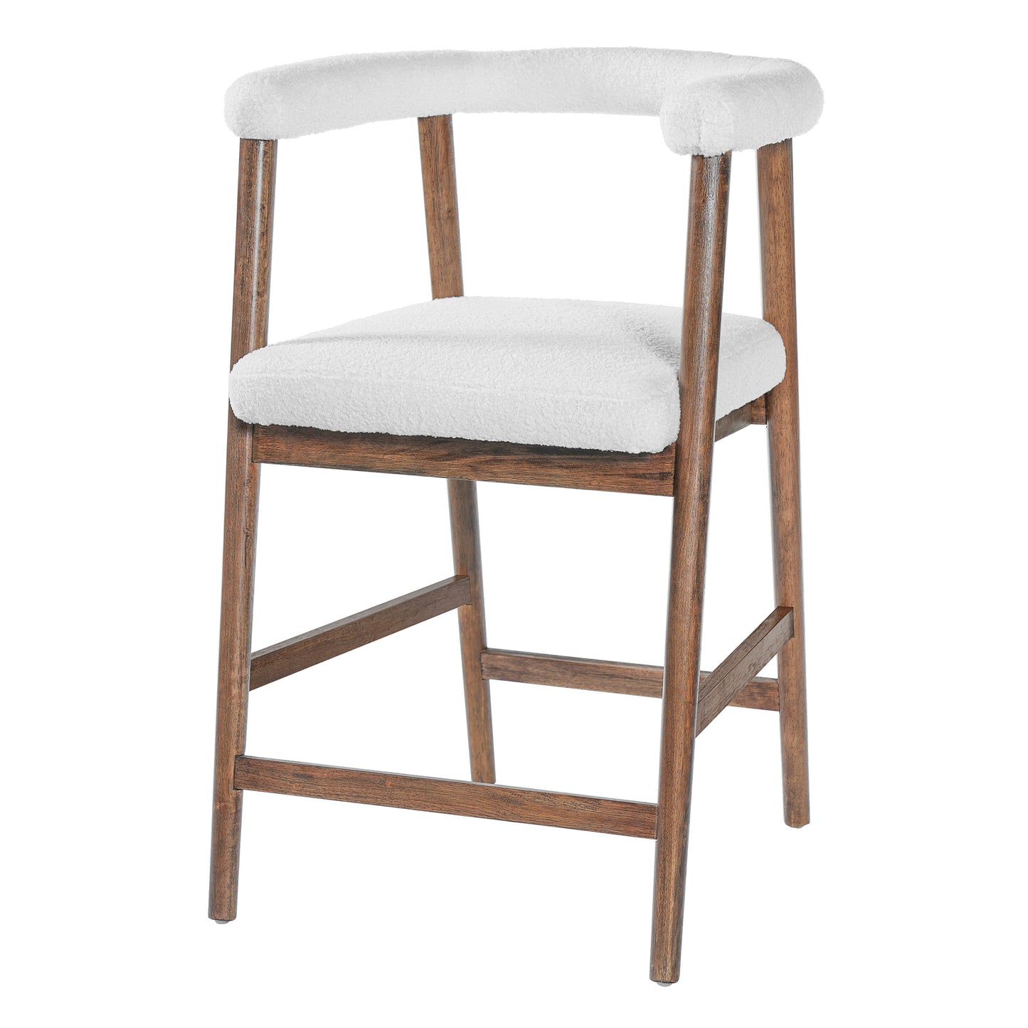 24.5 Seat Height Bar Stools With Back,  Comfortable Counter Stools For Kitchen Island Dining Room, Set Of 2