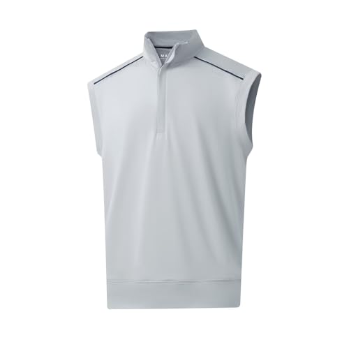 M MAELREG Golf Vests For Men Dry Fit Lightweight Moisture Wicking Performance Sports Breathable Golf 1/4 Zip Pullover Men