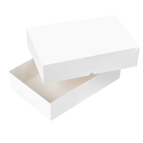 Ocmoiy 8 Pack Large Gift Boxes with Lids, 17 x 11 x 4 Inches Extra Deep White Gift Boxes for Presents, Auto Pop-up Clothes...